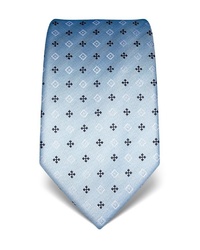 hellblaue bedruckte Krawatte von Vincenzo Boretti