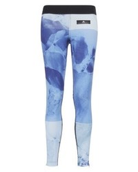 hellblaue bedruckte Leggings von adidas