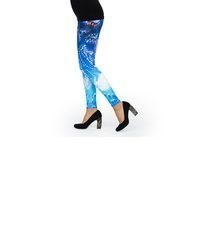 hellblaue bedruckte Leggings von cosey