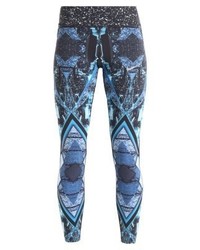 hellblaue bedruckte Leggings von Nike