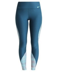 hellblaue bedruckte Leggings von Nike