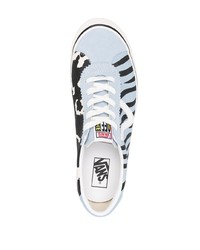 hellblaue bedruckte Segeltuch niedrige Sneakers von Vans