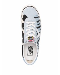 hellblaue bedruckte Segeltuch niedrige Sneakers von Vans