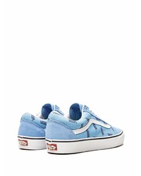 hellblaue bedruckte Segeltuch niedrige Sneakers von Vans