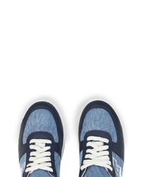 hellblaue bedruckte Segeltuch niedrige Sneakers von Etro