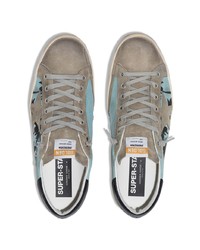 hellblaue bedruckte Segeltuch niedrige Sneakers von Golden Goose