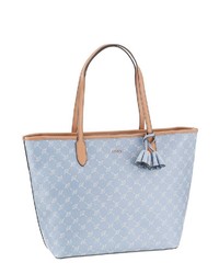 hellblaue bedruckte Shopper Tasche aus Leder von Joop!