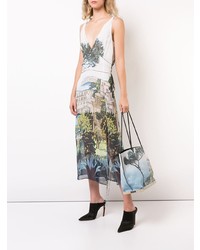 hellblaue bedruckte Shopper Tasche aus Segeltuch von Altuzarra