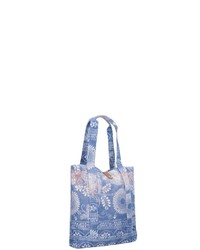 hellblaue bedruckte Shopper Tasche aus Segeltuch von Herschel