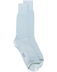 hellblaue bedruckte Socken