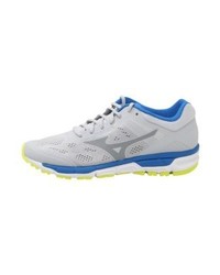 hellblaue bedruckte Sportschuhe von Mizuno