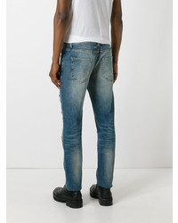 hellblaue beschlagene Jeans von Saint Laurent