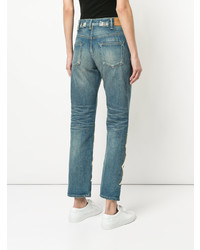 hellblaue bestickte Boyfriend Jeans von Tu Es Mon Trésor