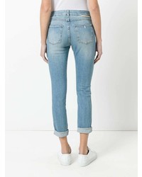 hellblaue bestickte enge Jeans von Stella McCartney