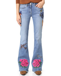 hellblaue bestickte Jeans von 3x1