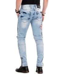 hellblaue bestickte Jeans von Cipo & Baxx