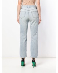 hellblaue bestickte Jeans von Alexander Wang