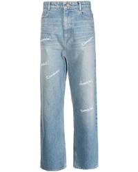hellblaue bestickte Jeans von DOMREBEL