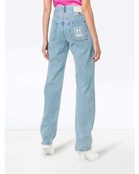 hellblaue bestickte Jeans von Off-White