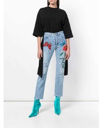 hellblaue bestickte Jeans von History Repeats