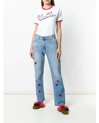 hellblaue bestickte Jeans von Vivetta