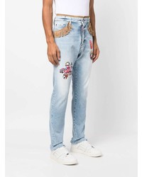 hellblaue bestickte Jeans von DSQUARED2