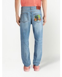 hellblaue bestickte Jeans von Etro