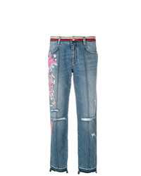 hellblaue bestickte Jeans von Ermanno Scervino