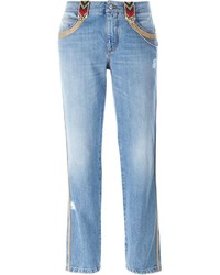 hellblaue bestickte Jeans von Ermanno Scervino