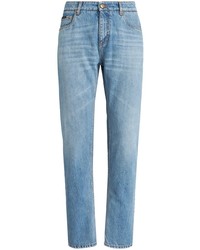 hellblaue bestickte Jeans von Etro