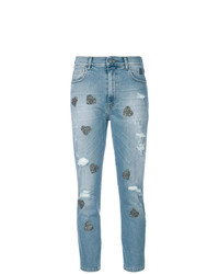 hellblaue bestickte Jeans von History Repeats