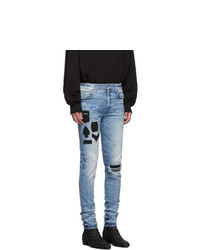 hellblaue bestickte Jeans von Amiri