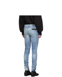 hellblaue bestickte Jeans von Amiri