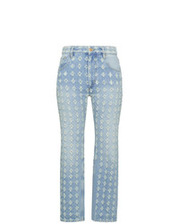 hellblaue bestickte Jeans von Isabel Marant Etoile