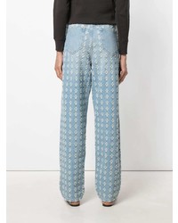 hellblaue bestickte Jeans von Isabel Marant Etoile