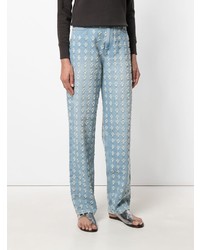 hellblaue bestickte Jeans von Isabel Marant Etoile