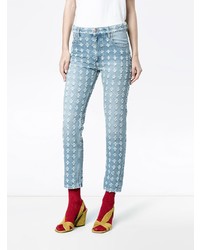 hellblaue bestickte Jeans von Isabel Marant Etoile