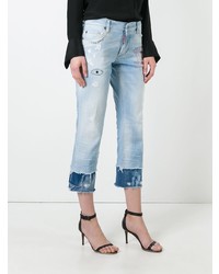 hellblaue bestickte Jeans von Dsquared2