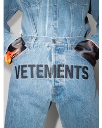 hellblaue bestickte Jeans von Vetements