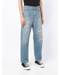 hellblaue bestickte Jeans von DOMREBEL