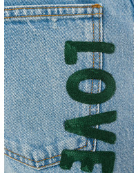 hellblaue bestickte Jeans von Gucci