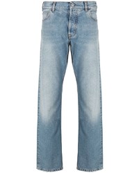 hellblaue bestickte Jeans von Marcelo Burlon County of Milan