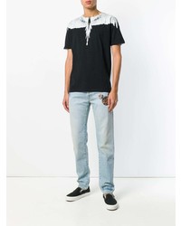 hellblaue bestickte Jeans von Marcelo Burlon County of Milan