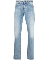 hellblaue bestickte Jeans von Moorer