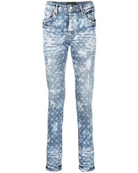 hellblaue bestickte Jeans von purple brand