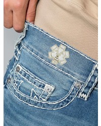 hellblaue bestickte Jeans von True Religion