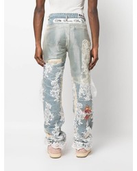 hellblaue bestickte Jeans von Who Decides War