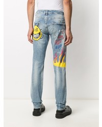 hellblaue bestickte Jeans von Philipp Plein