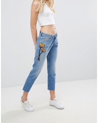 hellblaue bestickte Jeans von Tommy Hilfiger