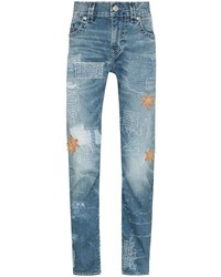 hellblaue bestickte Jeans von True Religion
